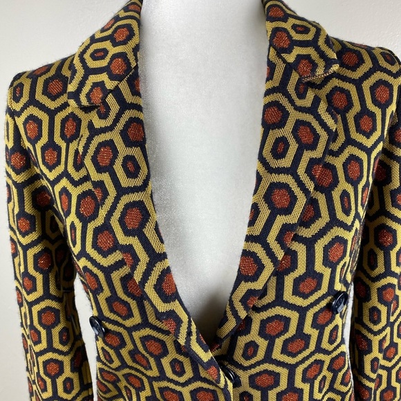 Geometric Patterned Blazer - Multicolor - Picture 3 of 16